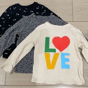 Old Navy Toddler Girls Long Sleeve Top Bundle – Size 3T (Set of 3)